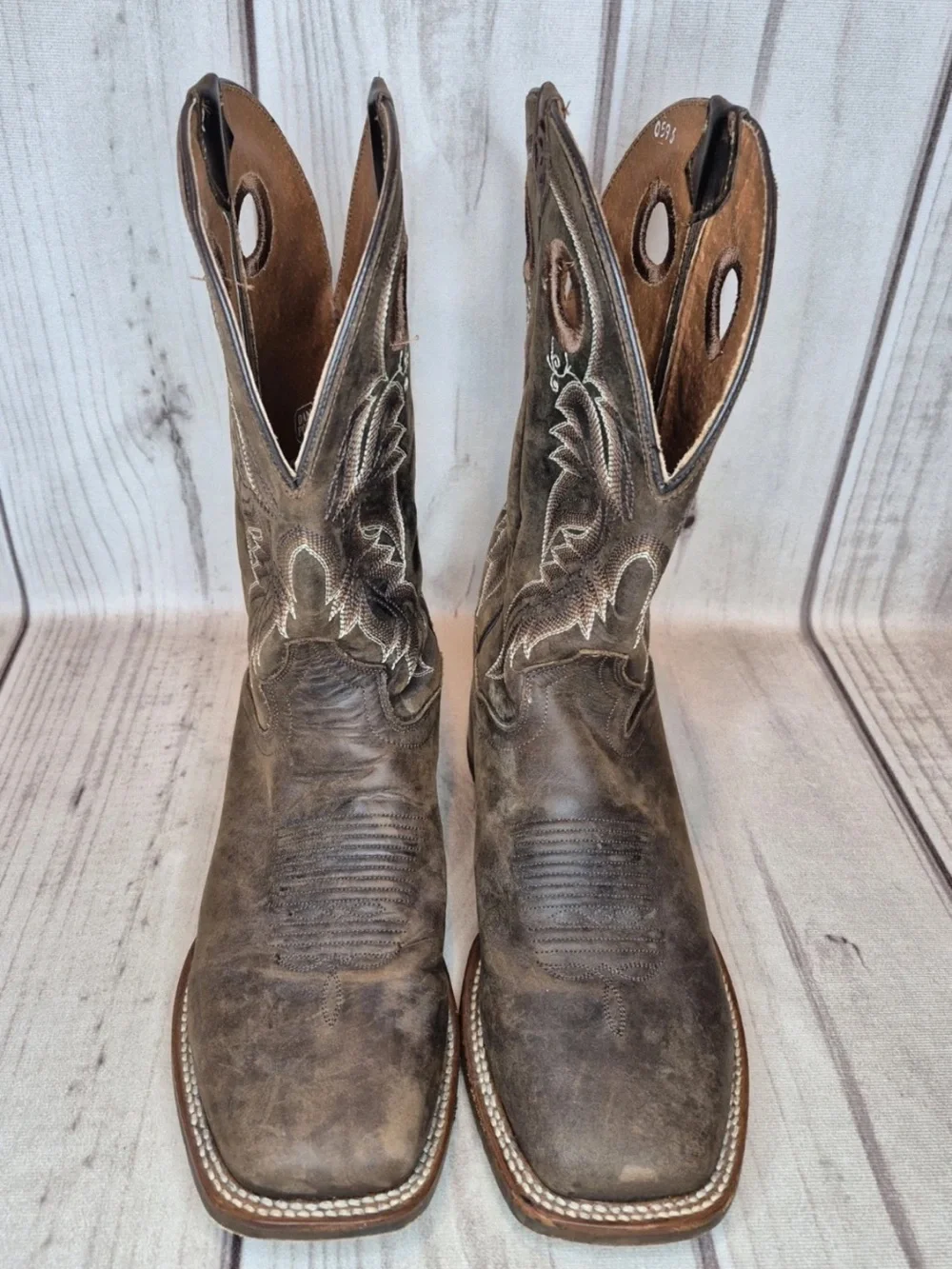 Dan Post Men's Size 10 D Abram Embroidered Brown Western Boots